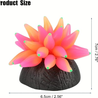 Artisanat, 1 pièce Corail à Bulles de Simulation pour Aquarium, Ornements Corail Fluorescent en Silicone Lumineux, Décoration Paysage d'Aquarium, Rouge Rose Pack of 1