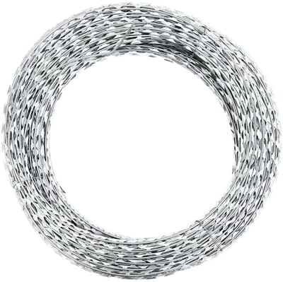 Scheermesdraad - Navo-draad - Concertina Wire - 100 Meter - Gepoedercoat Verzinkt Staal - Ø45 cm - Prikkeldraad voor Beveiliging - Rollen van 25-30 Meter Gecoild