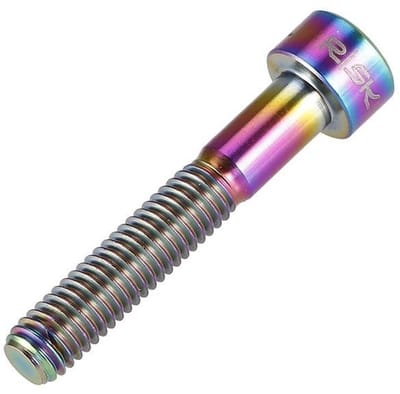 Dailygoods- Titanium Bouten - 2 Stuks M6 - Fiets Stem Bouten - Schroefdraad Bout - Duurzaam - Antiroest Coating - 4 Maten beschikbaar - Fiets Schroeven