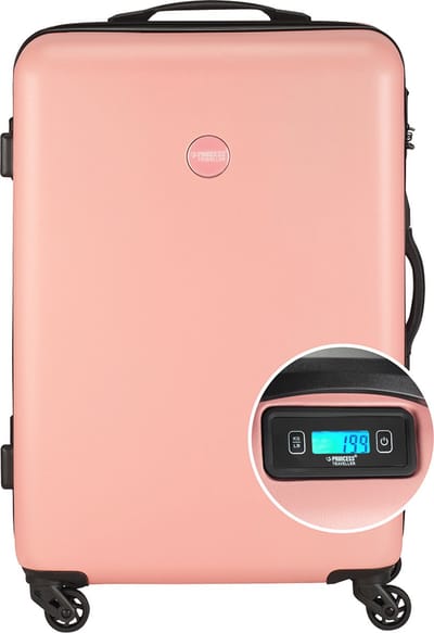 Princess Traveller PT-01 Scale - Reiskoffer met geintegreerde weegschaal - Peony Pink - M - 66cm