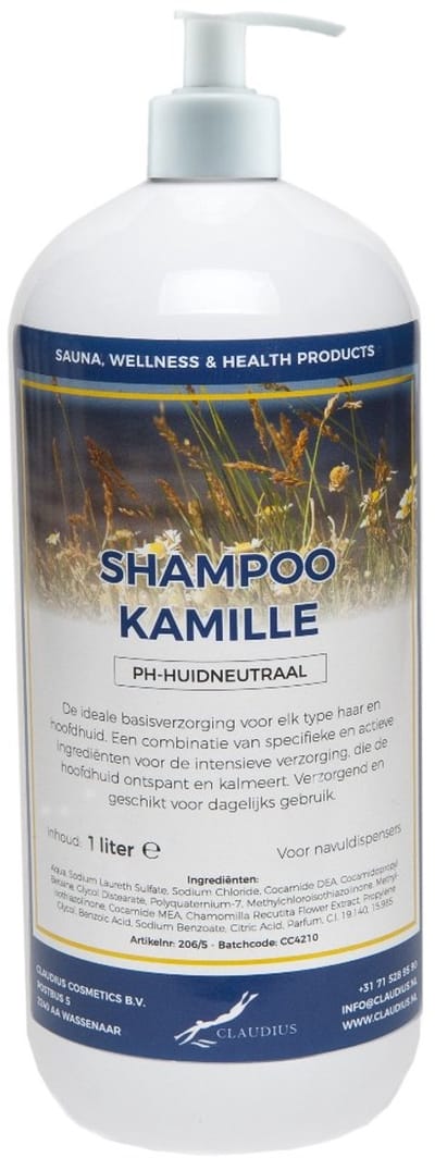 Shampoo Kamille - 1 liter met witte pomp - Haarverzorging