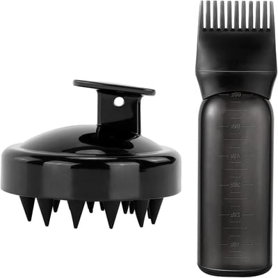 2 Stuks Haarolie Applicators met Kam en Massageborstel voor Haarverzorging en Kleurbehandeling, Betrouwbaar Styling Gereedschap voor Gezond Haar