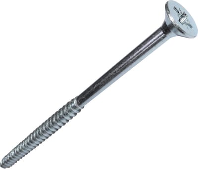 Set van 50 Houtschroeven Ø6x120mm Gegalvaniseerd Staal Gefreesd Hoofd Pozidriv Kruisvormige Voetafdruk Zilverkleur - C44850