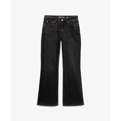 Superdry - Slimfit jeans met middelhoge taille en wijduitlopende pijpen - Dames - Jeans