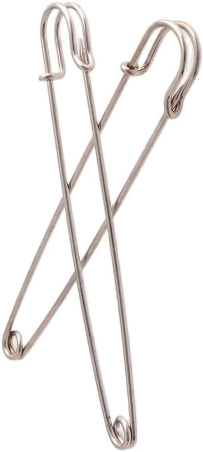 Grote Veiligheidsspelden - Wasknijpers Kiltspelden - Handwerken Naaien - Extra Stevig Metaal - 100 mm Lengte - Zilverkleurig