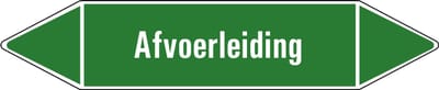 Afvoerleiding leidingmarkering op vel 126 x 26 mm - 5 per vel