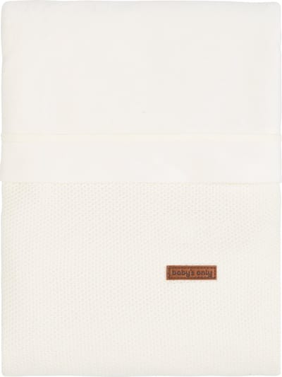 Baby's Only Gebreid baby dekbedovertrek wieg - baby deken - Classic - 1.5 TOG - Wolwit - 80x80 cm