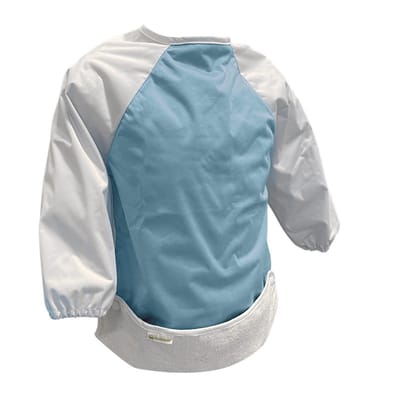 Smikkels – slab met mouwen L – rPET + badstof – dubbellaags – blauw