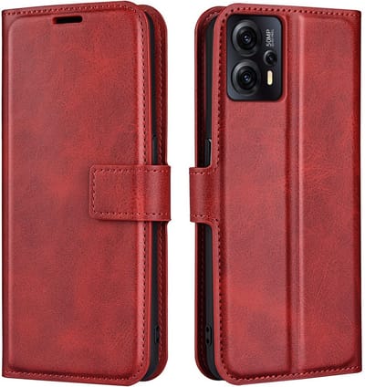 Coverup Hoesje - Geschikt voor Motorola Moto G13 Hoesje - Coverup Deluxe Book Case - Rood