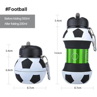 Vouw Waterfles Bekers Mok Buitensporten Basketbal Voetbal Honkbal Tennis Golf School Lekvrij Draagbare Kinderen Waterfles 0.55L