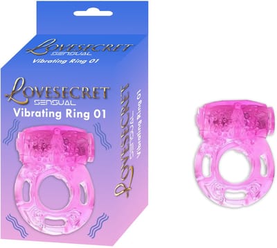 Lovesecret Sensual LS12 Vibrating Ring 01 Roze – Trillende Cockring – Flexibel TPE – Voor Koppels – Comfortabel & Herbruikbaar