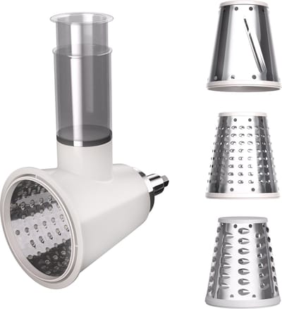 Klarstein Chiara Saladeaccessoire - Hakmolen voor keukenmachine, veelzijdig saladeaccessoire, roestvrijstalen messen, 3 mesopties, compact ontwerp, gemakkelijk schoon te maken, compatibel met de Chiara keukenmachine
