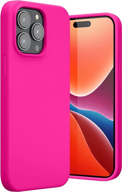 Casemania Hoesje Geschikt voor Apple iPhone 14 Pro - Roze - Liquid Siliconen Back Cover