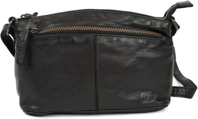 Bear Design Daniëlle Leren Schoudertas / Crossbodytas - Zwart