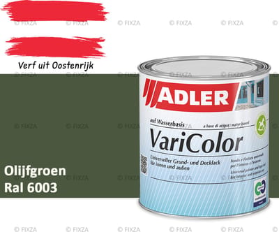 ADLER Varicolor Lakverf RAL 6003 – Olijfgroen 750 ml – 2-in-1 Houtverf, Metaalverf en Kunststof Lak voor Binnen & Buiten
