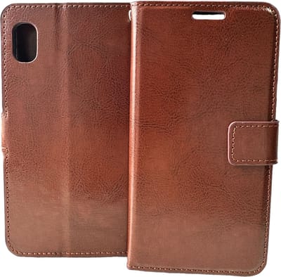 Portemonnee Book Case Hoesje Geschikt voor: Samsung Galaxy A10E - Bruin