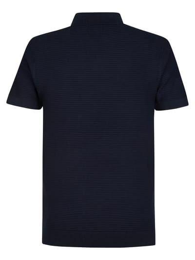 Petrol Industries - Heren Gebreide polo Delfín - Blauw - Maat M