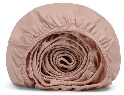 Yumeko hoeslaken katoensatijn cosmea roze 90x200x30 - Bio, eco & fairtrade
