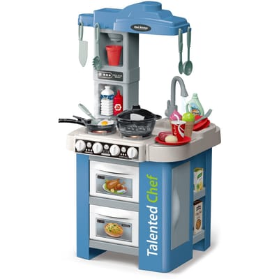 Ensemble de cuisine de jeu pour enfants, Table à manger pour enfants, ensemble de salle à manger de cuisine jouet, Table de 67 pièces multicolore