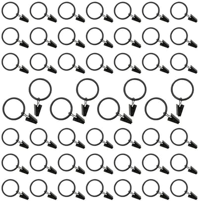 Dailygoods- Gordijnroede Ringclips 50 Stuks - 25 mm - Sterk - Roestbestendig - Duurzaam - Voor Thuis Decoratie - Gordijnhaken