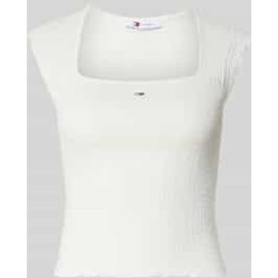 slim fit top met ruche