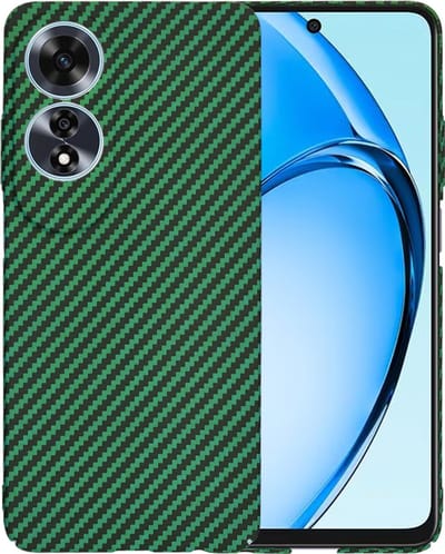 Hoesje geschikt voor Oppo A60 4G - Techsuit Carbonite FiberShell Carbon Back Cover - Groen