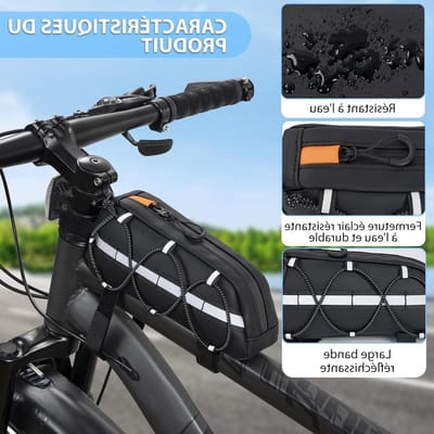 Waterdichte Fietstas voor Fietsframe - 1.2L Reflecterende Tas voor MTB en Racefietsen, Ideaal voor Fietstochten en Avonturen