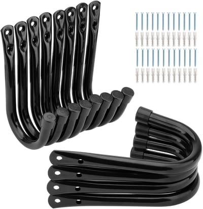 Dailygoods- Opberghaak Heavy-Duty 9cm - Opberghaken Garage - Gereedschap Hangers - Fietsen Hangers - Ladder Hangers - Staal 20kg Capaciteit