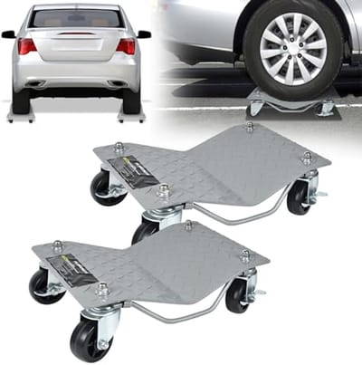 Rangeerhulp voor Personenauto's - Draagbare Bandenwagen met 360° Draaibare Wielen tot 1000 kg