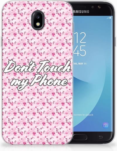 Samsung Galaxy J7 2017 | J7 Pro Silicone-hoesje Flowers Pink DTMP
