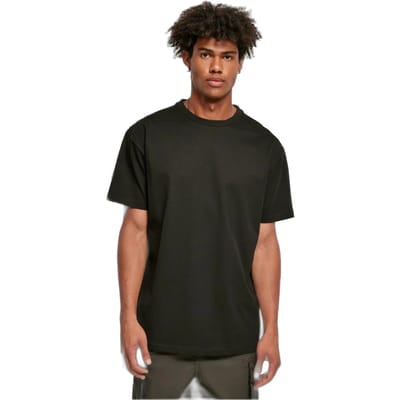 Urban Classics - Recycled Curved Shoulder Heren T-shirt - L - Zwart