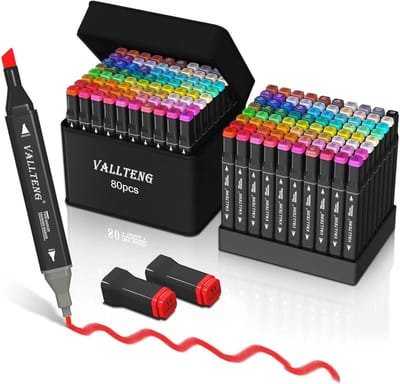 Alcohol Markers - Alcohol Markers Set - Multicolor - 80 Kleuren - Dubbele Tips - Voor Volwassenen