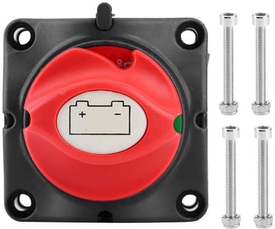 Allecto - Isolator Schakelaar - Batterij Ontkoppeling - 12 V 600A - Universeel - Accu Isolatieschakelaar - Geschikt voor RV en Jacht