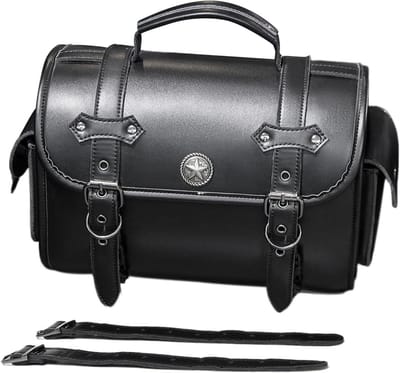 Motor Zadeltas - Motorfiets Tas - Motorrijden en Reizen - Waterdicht Leer - 35 x 23 x 18 cm - Zwart