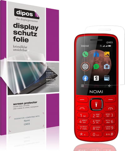 dipos – 4x Beschermfolie geschikt voor Nomi i2403 | Krasbestendige & heldere Screenprotector Ultra-Thin