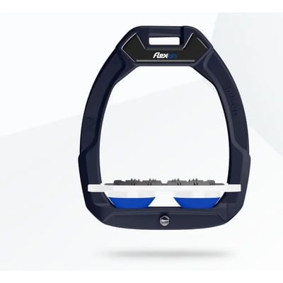 Veiligheidseverything voor het paardrijden Plat Ultra Grip Aluminium/Wit/Blauw Flex-On Safe-On