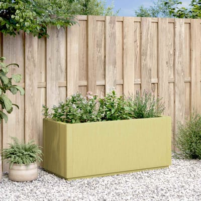 vidaXL Tuinbloembak Groen 80 x 36 x 35 cm PP