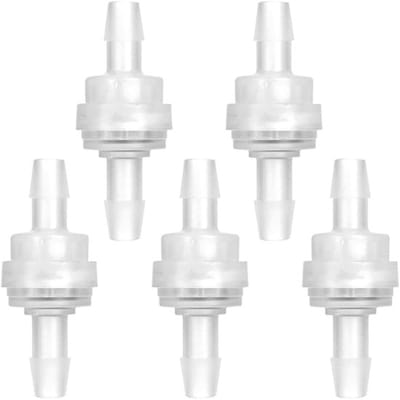 Terugslagklep 6 mm - 5 Stuks - Kunststof - Ozonbestendig - Waterbehandeling - Luchtzuiveringsaccessoires - Duurzaam en stevig - Terugslagventiel