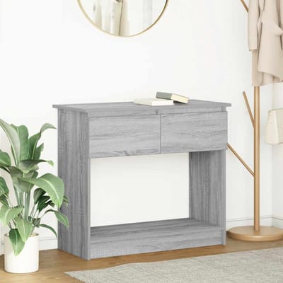 vidaXL - Wandtafel - met - lades - 85,5x38,5x74,5 - cm - grijs - Sonoma