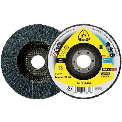 Klingspor 321691 SMT 626 schuurmopschijf, 180 x 22,23 mm korrel 40 gewelfd Diameter 180 mm 10 stuk(s)