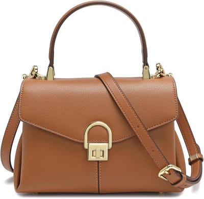 Stijlvolle leren schoudertas voor dames, kleine crossbody tas met afneembare schouderriem en veelzijdig ontwerp