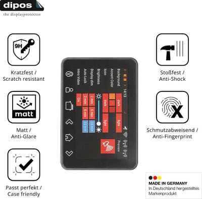 dipos – 2x Matte Pantserfolie geschikt voor PowerBox Systems Core | 9H Screenprotector