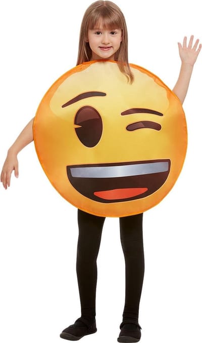FUNIDELIA Emoji Knipoog Kostuum voor kinderen - Maat: 116 - 152 cm