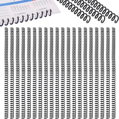 100 Stuks Spiral Binding Spools, 5/16 Inch Zwarte Binding Spiralen voor 40 Bladen, Perfect voor Thuis en Schoolgebruik