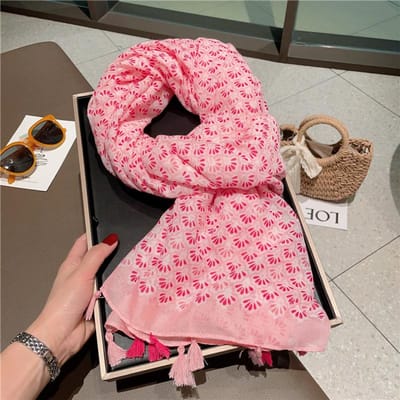 Designer Merk Dames Sjaal Klassieke Print Dames Sjaals Katoen Gevoel Zacht Oversized Hijabs Nek Hoofdband Kwastje Foulard black