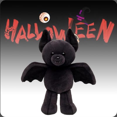 30cm Hoge Kwaliteit Build A Bear Beweegbare Halloween Vleermuis Pluche Speelgoed Film Opgezette Vleermuis Dieren Speelgoed Voor Kinderen Verjaardag Halloween Cadeaus 30cm gray