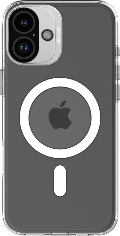 DECODED Clear Transparant Hoesje Geschikt voor iPhone 16 Plus – Anti-Yellowing - 100% Gerecycleerd Materiaal – Geschikt voor MagSafe - Doorzichtig Hoesje
