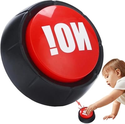 Antwoord knoppen - Grappige toetsen - Interactieve spellen - Luid en helder geluid - 9 cm diameter - Nee