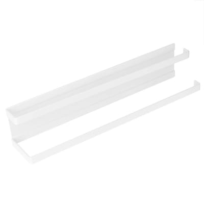 Store_9 - Magnetische handdoekhouder - Dubbele stang - Eenvoudig te installeren - Wit - Zonder boren - Geschikt voor keuken en badkamer