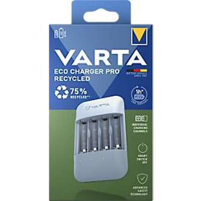 VARTA batterijlader Eco Charger Pro Recycled Box, gemaakt van 75% gerecycled materiaal, incl. USB type C oplaadkabel